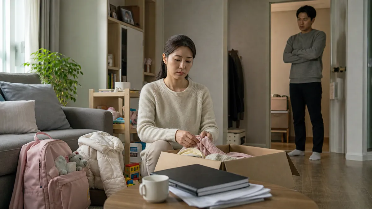 이혼소송에서 별거 후 자녀 양육과 친권자 지정·양육비 청구가 쟁점이 된 상황
